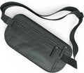 VENTURE 4TH Money Belt for Travel – Hidden Under-Clothes RFID Blocking Passport Holder & Slim Travel Wallet Pouch for Men & Women to Protect Cash, Cards & Documents (Sleek Gray)