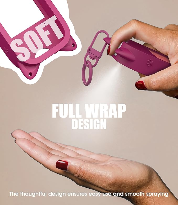 Sonnorel Silicone Case Compatible with Touchland Hand Sanitizer Spray (Fit for 1 FL OZ/30 mL Ver), Portable keychain