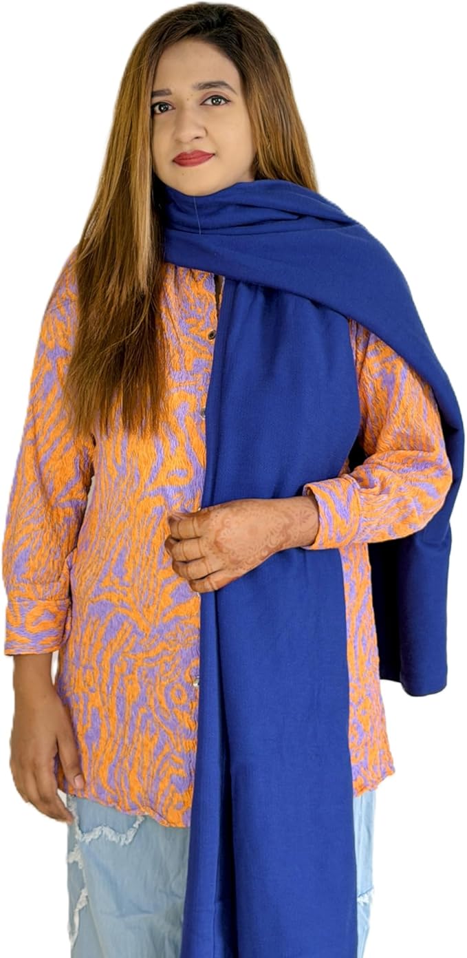 Wayfarer Shawl with Pouch | Voyagers Comfort Set with Luxury Travel Scarf, Eye Mask, Satin Scrunchies & Travel Pouch