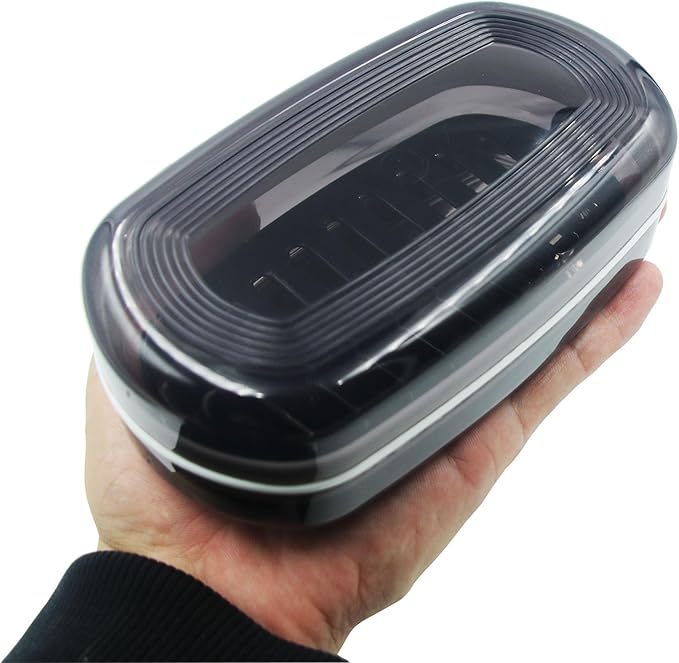 2 Pack Travel Soap Case Holder,Portable Soap Box with Draining Layer for Shower,Bathroom,Camping,Hiking,Gym (Black)-Large