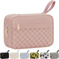 Vankor Travel Toiletry Bag for Women with Hanging Hook, Waterproof TSA Approved Cometic Toiletry Bag Organizers Leakproof Make up Bags for Women Pink