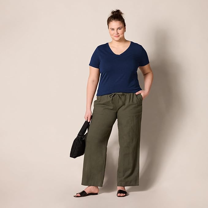 Amazon Essentials Women's Regular-Fit Short-Sleeve T-Shirt (Crewneck and V-Neck Options), Multipacks