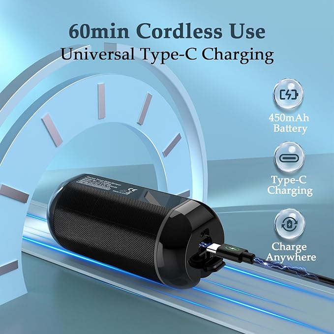 Portable Bidet for Travel, Rechargeable Travel Bidet Sprayer Fits Various Sizes of Water Bottles, Waterproof High Pressure Handheld Bidet for Women Men Personal Hygiene, Black