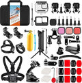 HONGDAK 70in1 Upgrade Action Camera Accessories Kit Compatible with GoPro Hero 13 12 11 10 9 8 7 6 5 4 Max 11 mini Insta360 X5 X4 X3 GO3 DJI Osmo Action 6 5Pro 4 3 AKASO Sony Sports DV