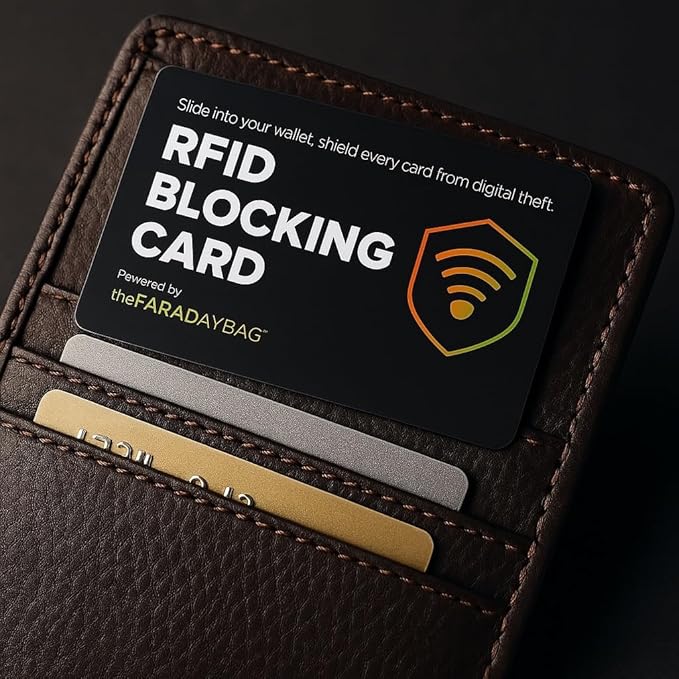 [2-Pack] RFID Blocking Cards - SafeCard Shield for Credit, Debit, and social security card protector - Slim Wallet Protector for Men & Women