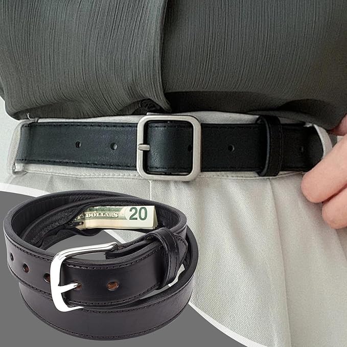 Men's Travel Money Belts - Secret Hidden Cash Storage Waist Belt, Secure Anti Theft Storage Solution | For Travel Safety, Concealed Money Organizer For Dad Men Father Grandfather Son Boyfriend