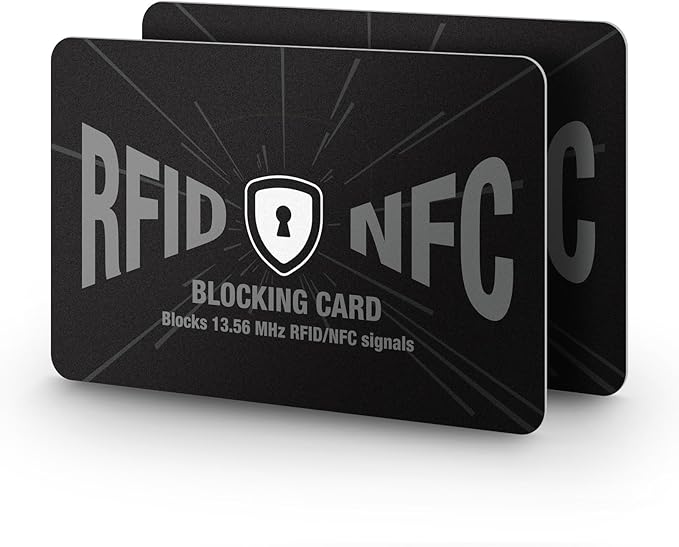DUGRAFT 2 Pack RFID Blocking Card, One Card Protects Your Entire Wallet, NFC Contactless Signal Blocker, Credit Card Protector, Rfid Card BLocker