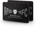 DUGRAFT 2 Pack RFID Blocking Card, One Card Protects Your Entire Wallet, NFC Contactless Signal Blocker, Credit Card Protector, Rfid Card BLocker