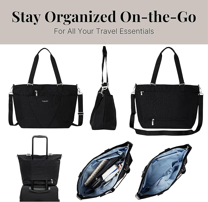 Baggallini Avenue Tote - 12x18 Laptop Tote Bag for Women - Lightweight Work Travel Carry On Bag