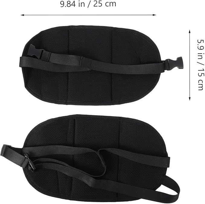 Portable Hanging Foot Hammock Office Foot Rest Pad Black for Travel and Airplane Use