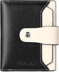 BOSTANTEN Women Leather Wallet RFID Blocking Small Bifold Zipper Pocket Wallet Card Case Purse with ID Window