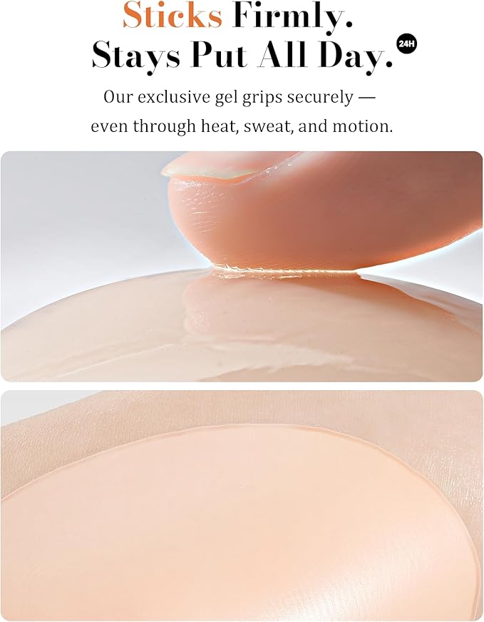 VOCH GALA 5 Pairs Nipple Cover for Women Reusable, Adhesive Silicone Nipple Pasties, Sticky Bra Pasties Petals