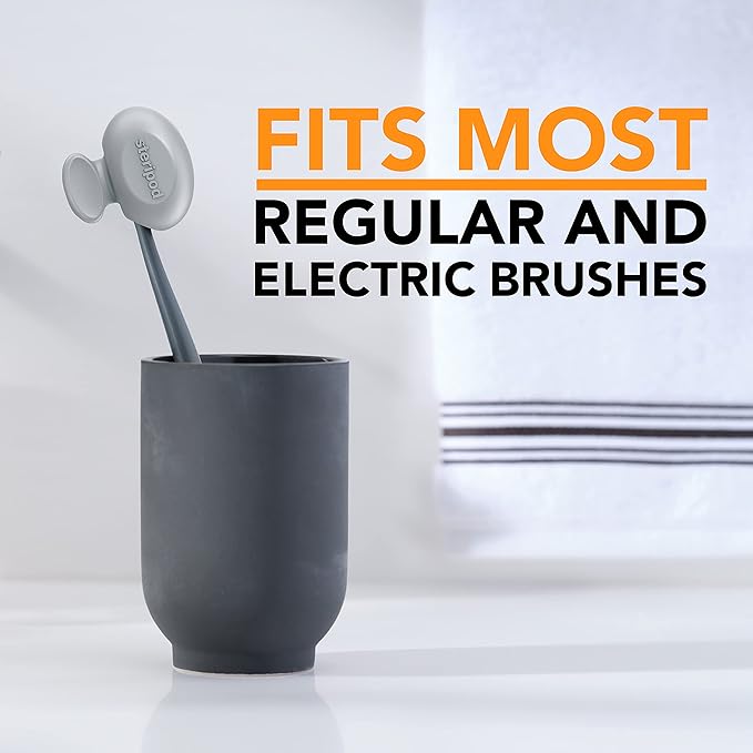 Steripod Clip-On Toothbrush Protector with Orange Essential Oils, Keeps Toothbrush Fresh and Clean, Fits Most Manual and Electric Toothbrushes,2 Count (Pack of 1)
