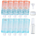 PACKISM 13 Pack Travel Pouches for Toiletries, 3 oz TSA Approved Liquid Containers, Leak Proof Squeeze Bags for Cruise & Camping, Space Saving Refillable Carriers, Brilliant Mountain Cruise Ship