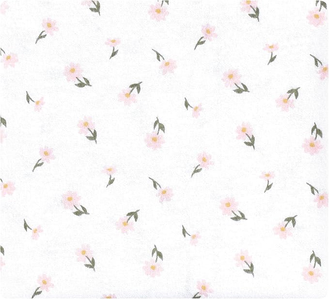 Hudson Baby Unisex Baby Cotton Flannel Receiving Blankets Bundle, Sage Floral, One Size