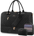 LOVEVOOK Travel Duffle Bag for Women, Weekender Overnight Bag with Shoe Compartment, Carry on Bag with Toiletry Bag, Gym Duffel Bag with Wet Pocket, Hospital Bags for Labor and Delivery 3 Pcs Set
