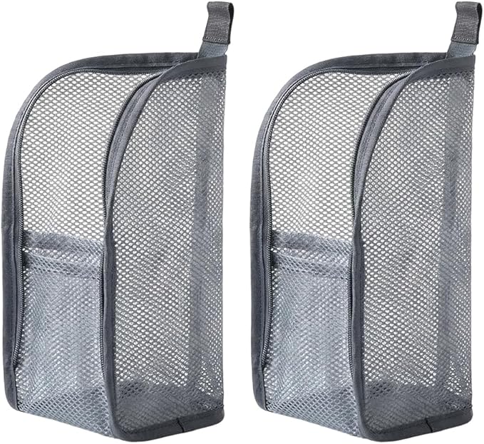 Fauppt Portable Lightweight Travel Toiletry Bag Standing Toiletry Bag,2026 EVA Mesh Cosmetic Waterproof Bag Travel Essentials (Grey*2)