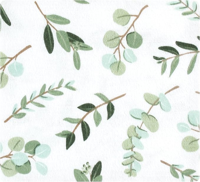 Hudson Baby Unisex Baby Cotton Flannel Receiving Blankets, Eucalyptus, One Size