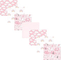 Hudson Baby Unisex Baby Cotton Flannel Receiving Blankets Bundle, Girl New Elephant, One Size