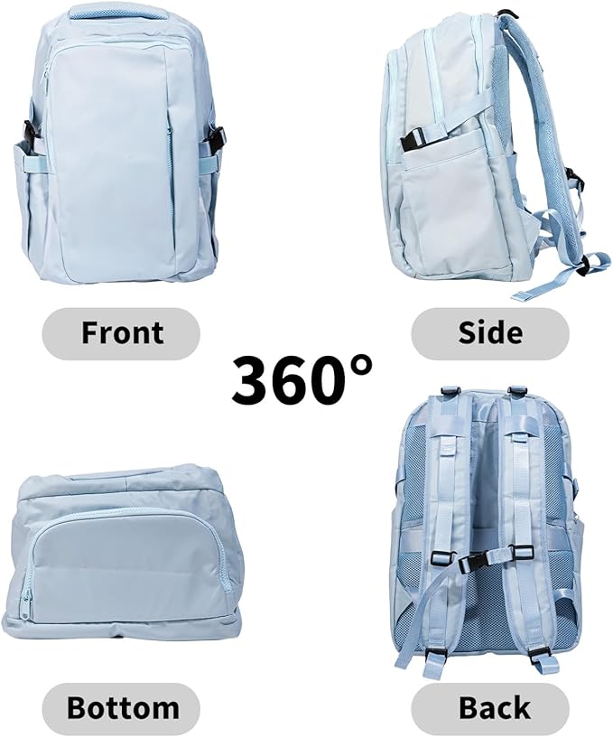 Travel Backpack for Women Men Carry on Backpack, Airline Approved Large Travel Bag Flight Approved Personal item, 15.6 Inch Laptop Backpack Casual Daypack for Weekender Business Hiking-BLUE