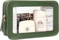 LETGO Clear Makeup Bags, TSA Approved Toiletry Bag with Zipper, Travel Makeup Organizer Fit Carry-on Travel Essentials,Small Cosmetic Bags Pouch for Women Men (Clear-Vintage Green)