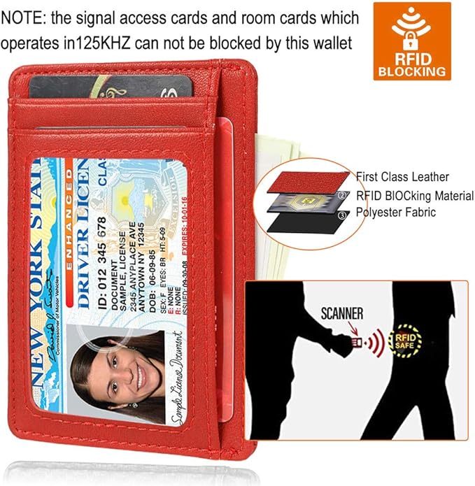 GH GOLD HORSE Slim RFID Blocking Card Holder Minimalist Leather Front Pocket Wallet for Women | Slim, RFID Blocking, Minimalist, Front Pocket
