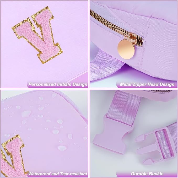Uygafly Birthday Gifts for 4 5 6 7 8 9 10 11 12 13 Year Old Girls,Graduation Gifts for Teens Kids Daughter Sister Her,Fanny Pack Crossbody Bag Belt Bag Cute Trendy Stuff | Lavender,V
