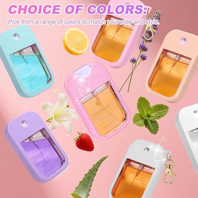 Silicone Case Compatible with Touchland Hand Sanitizer Spray, Protective Case for Power Mist and Glow Mist 1 fl oz