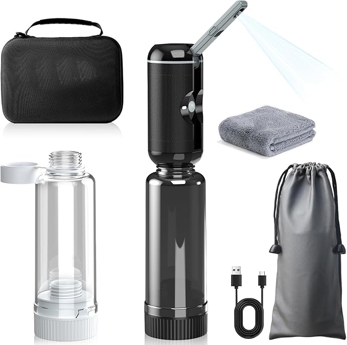 Portable Bidet for Travel, Rechargeable Travel Bidet Sprayer Fits Various Sizes of Water Bottles, Waterproof High Pressure Handheld Bidet for Women Men Personal Hygiene