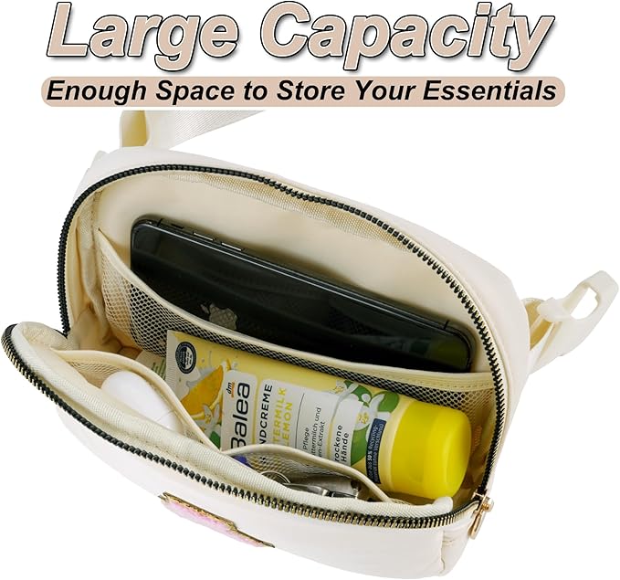 Uygafly Personalized Anniversary Wife's Birthday Gifts,Mothers Day Gifts for Women Wife,Wife Gifts from Husband,Cool Birthday Gifts for Wife,Belt Bag Waist Packs for Women Girls | Cream,R