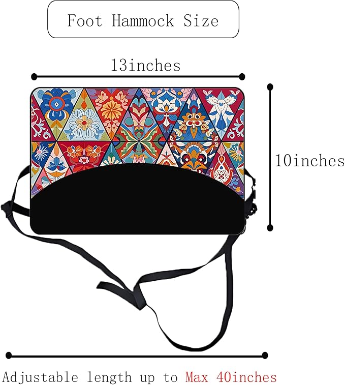 Airplane Foot Hammmock for Plane Travel Accessories Ajustable Foot Rest for Airplane Gadgets,Travel Essentials for Flight Plane,Office,Desk(Mandragora)