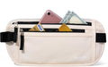 Money Belt - Slim Passport Holder RFID Blocking Travel Wallet Undercover Fanny Packs for Men Women - Beige