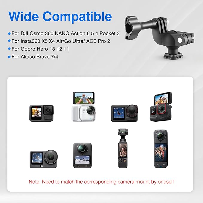 Backpack Mount Shoulder Strap Clip Holder 360° Bag Belt Adjust Quick Release Adapter for Insta360 X5 X4 Air Ace Pro 2 for DJI Osmo 360 Nano Action 6 5 Pro Pocket 3 for GoPro Max2 13 12 11 Accessories