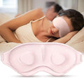Sleep Mask for Side Sleeper Women Men, Light Blocking Eye Mask for Sleeping, 3D Contoured Cup Sleeping Mask for Zero Eye Pressure, with Adjustable Elastic Strap for Sleep Travel, Pink