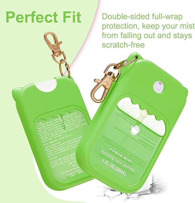 Hand Sanitizer Spray Case for Touchland Silicone Touchland Case Keychain Cute Hand Sanitizer Holder Keychain Compatible with Touch land Power Mist Gentle/Glow Mist
