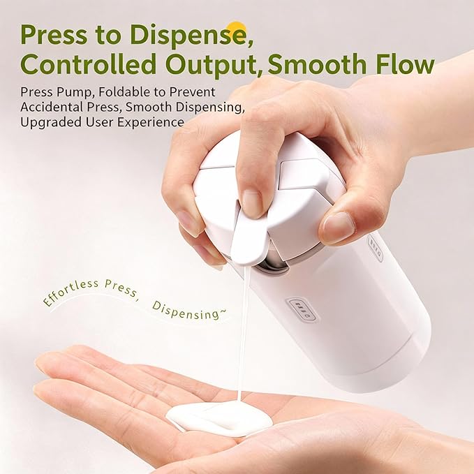 4 in 1 Travel Dispenser Bottle,4 Pack 30ML Travel Bottles for Toiletries, Leak Proof Travel Size Containers (White, OneSize)