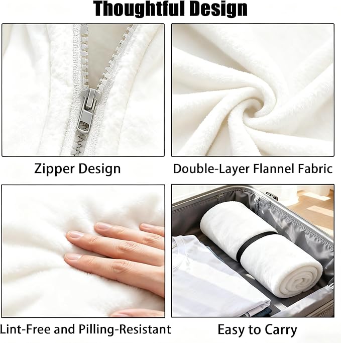 SNZ Wearable Blanket for Womens and Mens, Comfy Flannel Poncho, Snuggie Warm Shawl Wraps for Women, Birthday Gift Ideas