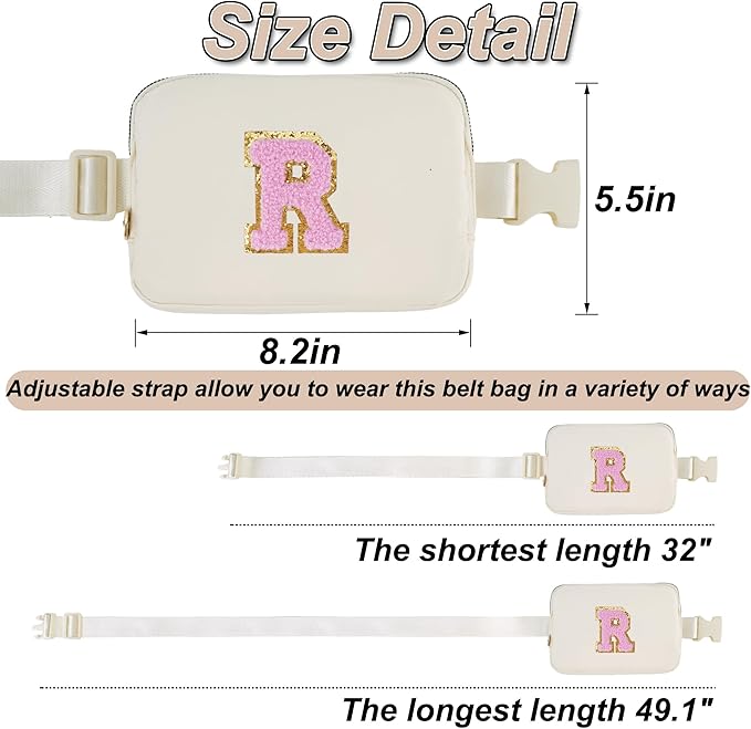 Uygafly Personalized Anniversary Wife's Birthday Gifts,Mothers Day Gifts for Women Wife,Wife Gifts from Husband,Cool Birthday Gifts for Wife,Belt Bag Waist Packs for Women Girls | Cream,R