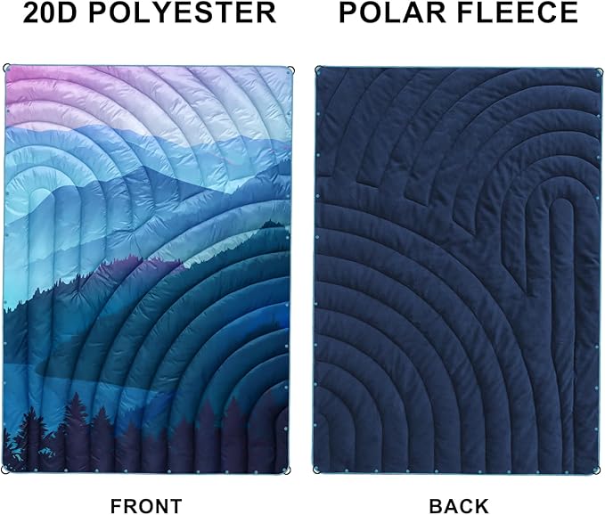Camping Blanket,Puffy Blanket Lightweight Packable Camping Blanket Outdoor Blanket for Camping,Traveling, Stadium, Hiking, Picnics
