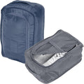 Foldable Travel Shoe Bag, Waterproof Shoe Pouches Organizer with Handle Travel Packing Cubes -Fitting for Storing (Sneakers/Sandals/Fitness Shoes) 2 Pcs & Gray/Navy Blue