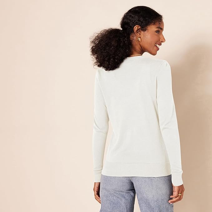 Amazon Essentials Women's Lightweight Crewneck Cardigan Sweater (Available in Plus Size)