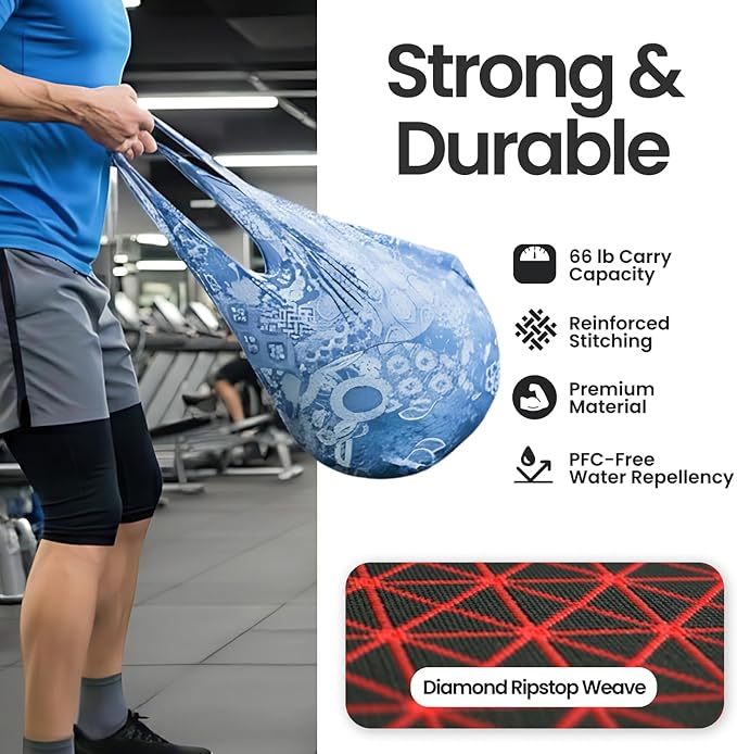 Nanobag Ultralight Foldable Tote for Women & Men, Reusable Grocery & Travel Bag, Packable Collapsible Compact Market Essential (Standard Psychedelic)