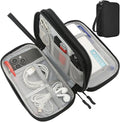 CAAORDKSO Electronics Organizer Travel Case, Charger Organizer Case Pouch, Electronic Accessories Carry Case for Travel Accessories, Cable, Cord, Charger, Phone, Power Bank, Earphone (Black, Large)