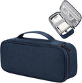 Teskyer Tech Organizer Pouch – Portable Waterproof Electronics Bag with Compartments for Cables, Chargers, Earbuds & Phone (Navy Blue)