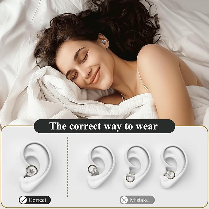 Sleep Noise Cancelling Earplugs,Noise Hearing Protection,-26dB,Reusable, Washable,for Swimming,Sleeping,Working,Concentrating,Snoring,Travel Gift,Black