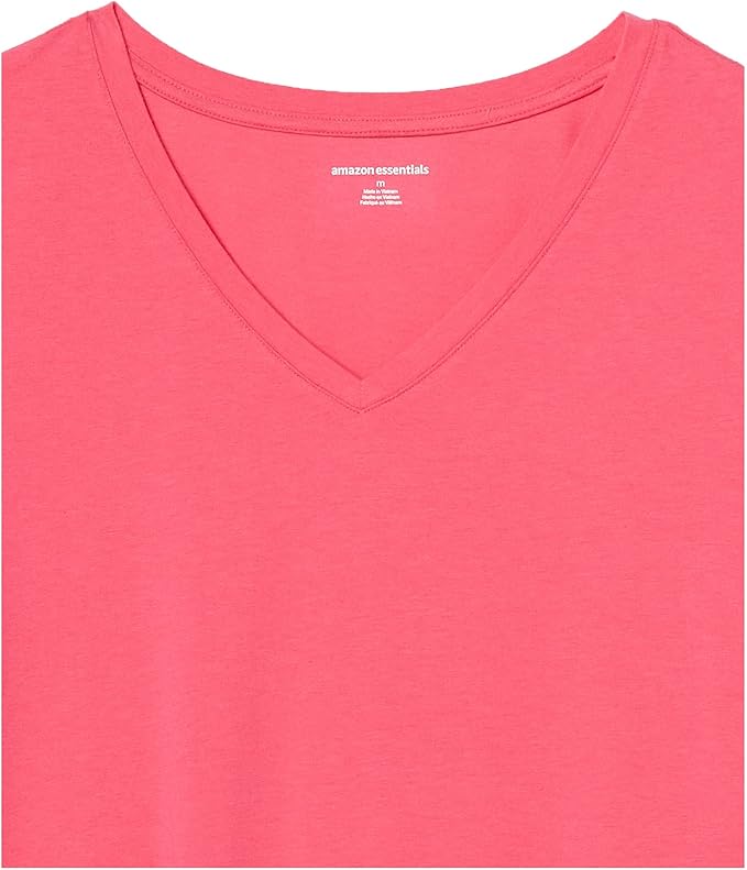 Amazon Essentials Women's Regular-Fit Short-Sleeve T-Shirt (Crewneck and V-Neck Options), Multipacks