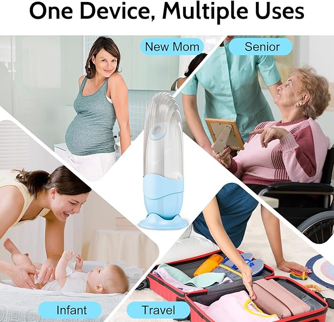 Portable Bidet for Travel Mini Handheld Bottle-Ready Jet Sprayer, Type-C Rechargeable with Gentle & High-Pressure Modes, On-The-Go Camping Toilet Hygiene for Women, Men & Babies（Blue）