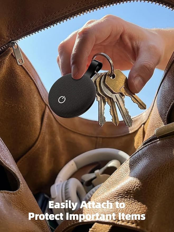 Air Tracker Smart Tags iOS & Android, Bluetooth Key Finder Locator with Sound, IP65 Waterproof Tracking Device, Replaceable Battery Item Finder for Luggage, Keys, Wallets, Pets, Backpack