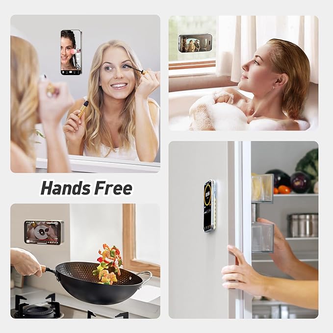 Magnetic Suction Phone Mount for MagSafe Case,Silicone Sticky Phone Grip Holder for iPhone,Removable Hands-Free Selfie/Video for TikTok & Instagram Influencer/Creator (Yellow)