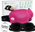 Nidra Contoured Sleep Mask for Side Sleepers – Zero Pressure Fit, Light Blocking Eye Shade for Sleeping & Travel – Pink, Standard Size